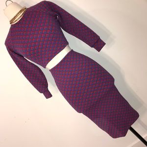 TWO PIECE💜❤️💙SWEATER DRESS